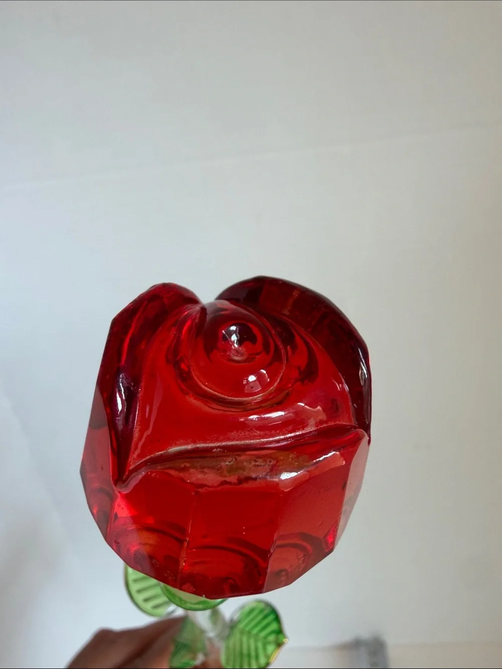 Home essentials Red Glass Rose  Home Accents